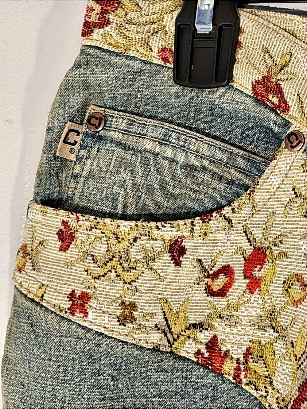 Vintage Crest The Collection Floral Boot Cut Jeans Plus Y2K Size 21/22 Boho - Picture 6 of 13